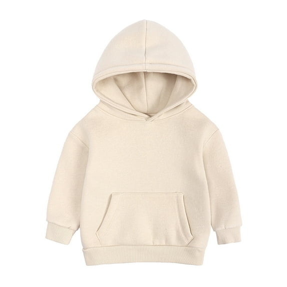 Newborn Tops Baby Sweater Girl Pullover Solid Hooded Boys Long Sleeve Sweatshirt Hoodie Oversized Toddlers Zip up Hoodie