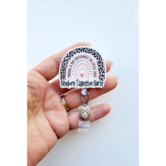 Newborn Trasition Nurse Badge | Newborn Trasition RN Rainbow Badge | Newborn Trasition Nurse Gift | Newborn Nurse Badge | Badge ID Holder