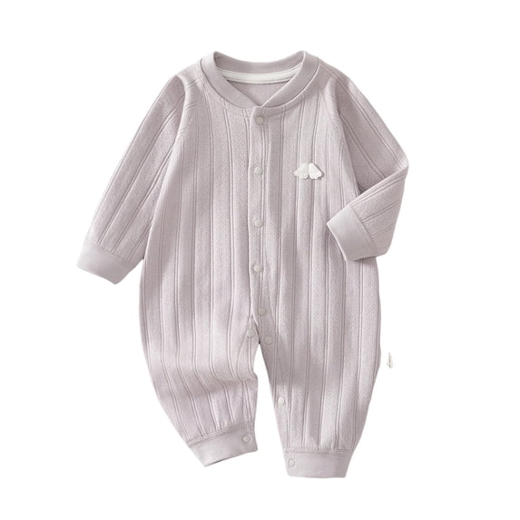 Juebong Newborn Unisex Baby Bodysuits Cotton Long Sleeve Onesie Home Outfits,Soft Romper Jumpsuit, Infant Boys Girls,Crawling & Walking,Button Closure,One Piece