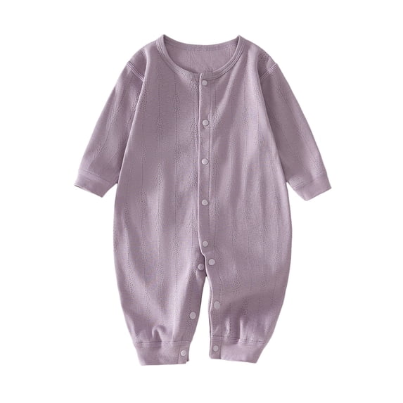 Juebong Newborn Unisex Baby Bodysuits Cotton Long Sleeve Onesie Home Outfits,Soft Romper Jumpsuit, Infant Boys Girls,Crawling & Walking,Button Closure,One Piece