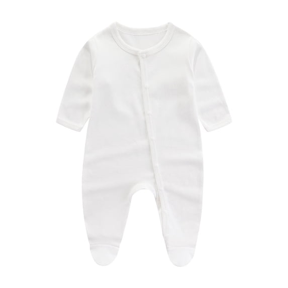 Juebong Newborn Unisex Baby Bodysuits Cotton Long Sleeve Onesie Home Outfits,Soft Romper Jumpsuit, Infant Boys Girls,Crawling & Walking,Button Closure,One Piece