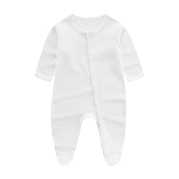 Newborn Unisex Baby Bodysuits Cotton Long Sleeve Onesie Home Outfits,Soft Romper Jumpsuit, Infant Boys Girls,Crawling & Walking,Button Closure,One Piece