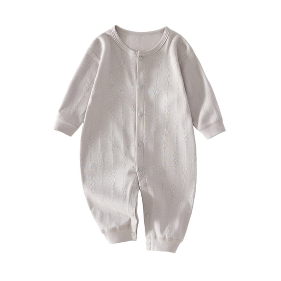 Juebong Newborn Unisex Baby Bodysuits Cotton Long Sleeve Onesie Home Outfits,Soft Romper Jumpsuit, Infant Boys Girls,Crawling & Walking,Button Closure,One Piece