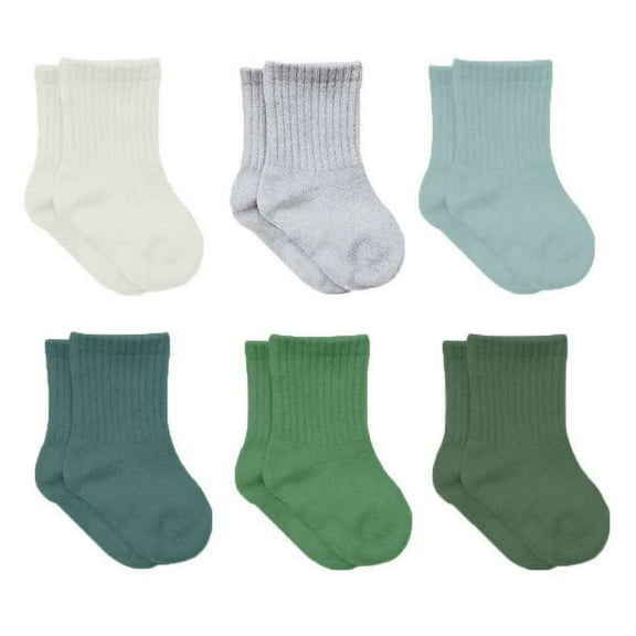 Newborn Unisex Cotton Ankle-Hi Socks Assorted 6 Pair Pack