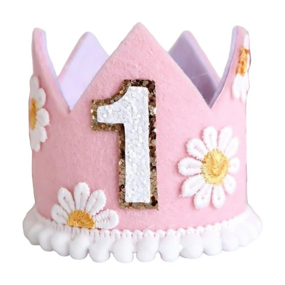 Newborns Baby Birthday Hat Soft & Comfortable Felt Shower Caps First Hat Perfect for Party Decorations and Supplies