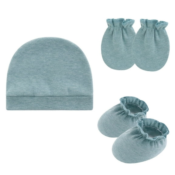Newborns Essential Care Cotton Fetal Hat Comfortable Gloves and Booties Breathable Baby Skin Protections Gear