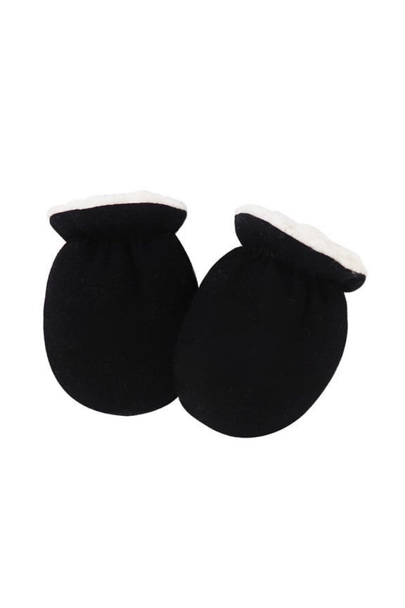 Newborns Soft Lamb Wool Gloves Baby Mittens Prevent Face Scratching with Breathable Fabric for 0-12 Months