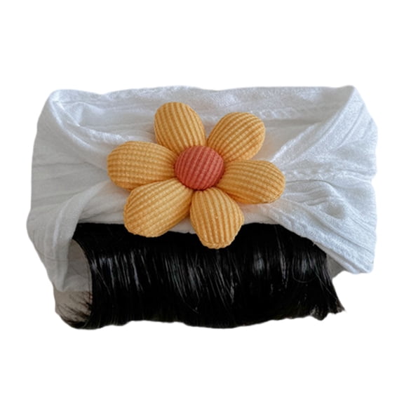 Newborns to Toddler Flower Hairpiece Headband Cosplay Christmas Hair Accessories for Girls Soft Breathable Toupee Bangs