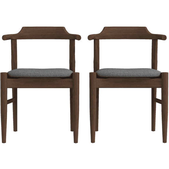 Newboti Daisy Gray Fabric Dining Chair (Set Of 2) 594624278731267