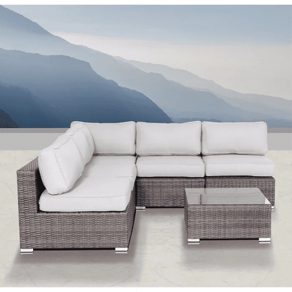 Newboti Fully Assembled Wicker 4-Person Seating Set with Cushions 480449118232237