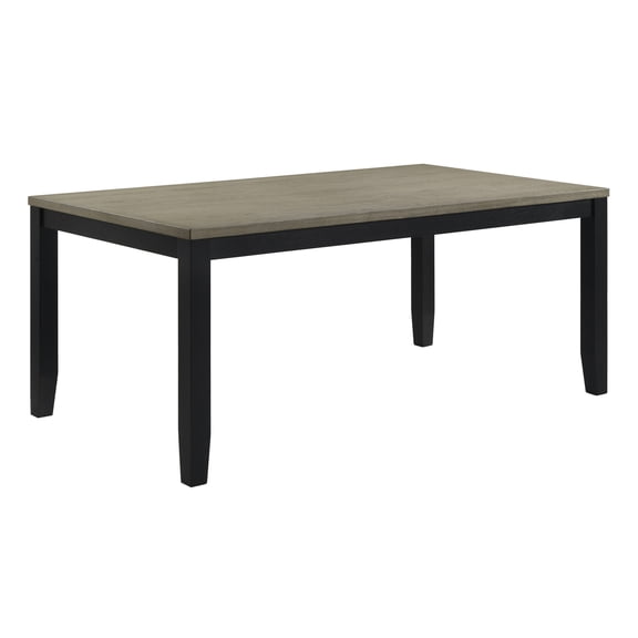 Newboti Furniture 1pc Contemporary Dining Table Rectangular Wood Base Two-Tone Brown Black Finish Wooden Dining Room Furniture BN.1645