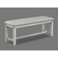 thumbnail image 1 of Newboti Furniture 1pc Driftwood Finish Standard Height Bench Gray White Fabric Upholstered Seat Cushion Tapered Legs Contemporary Transitional Style Dining Room Wooden Furniture BN.7155, 1 of 5