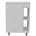 thumbnail image 1 of Newboti Furniture 24" Meka Vanity, Two External Shelves, Double Door Cabinet -White 30564, 1 of 9