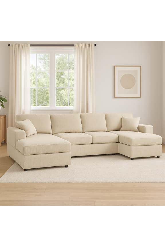 3 - Piece Corduroy Double-Chaise Sectional BN.0905