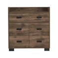 thumbnail image 1 of Newboti Furniture Alyn Dresser, Four Legs, Four Drawers, One Double Drawer, Superior Top -Dark Brown 30663, 1 of 8