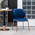 thumbnail image 1 of Newboti Furniture Amoa Contemporary Velvet Upholstery Dining Chair, Blue BN.0105, 1 of 15