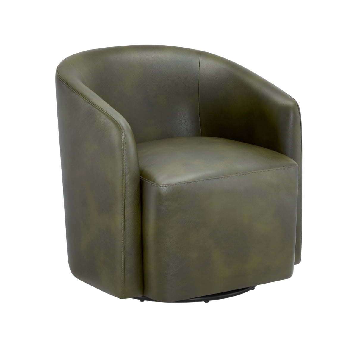 Newboti Furniture Ardena Fern Green Faux Leather Swivel Barrel Chair BN ...