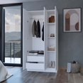 thumbnail image 1 of Newboti Furniture Augusta 3-Door Wardrobe with Hanging Rod White 21593, 1 of 7