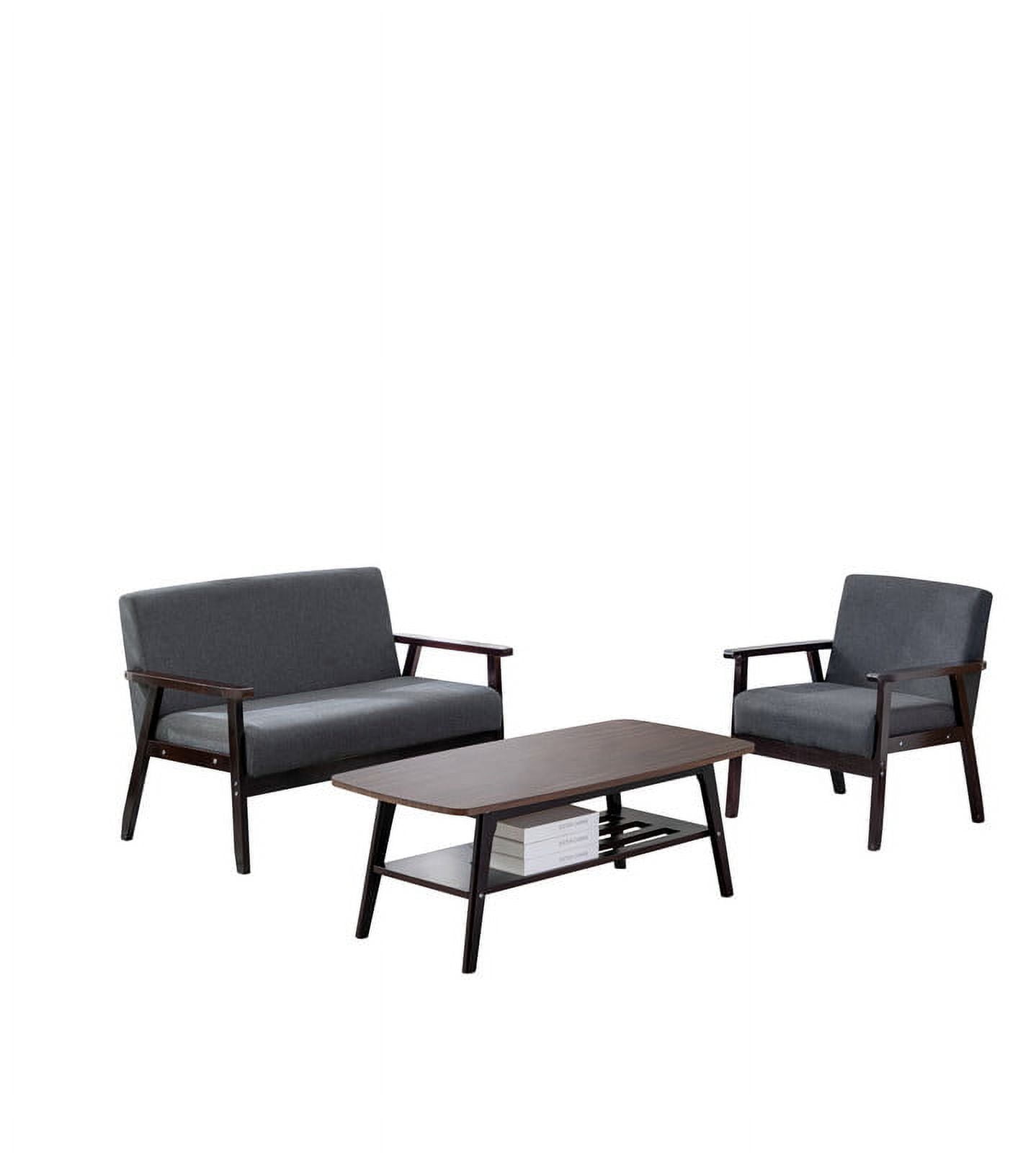 Newboti Furniture Bahamas Espresso Coffee Table Loveseat Chair Set 13433