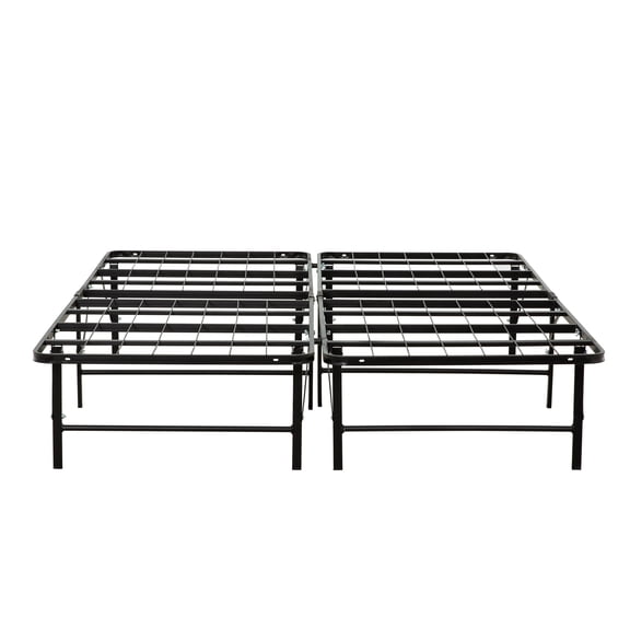 Newboti Furniture Bedroom Furniture Full Size Solid Metal Foundation Bed Base, Strong Mattress Platform Bed Frame, Black 02069