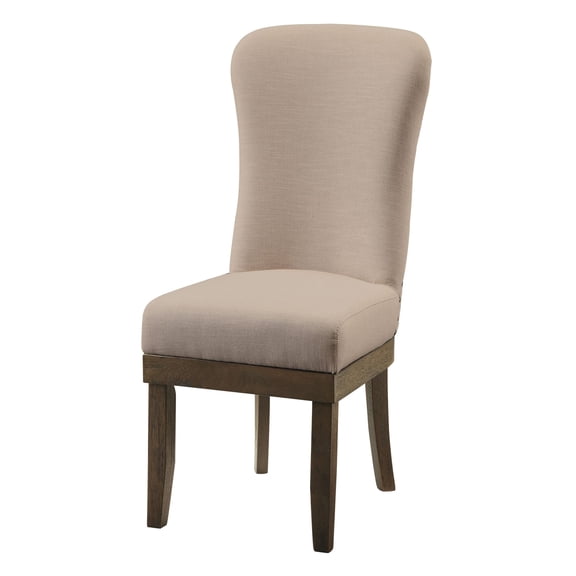Newboti Furniture Beige and Salvage Brown Wingback Side Chairs (Set of 2) 21869