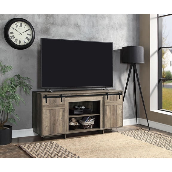 Newboti Furniture Bellarosa Gray Washed Finish TV Stand 63107