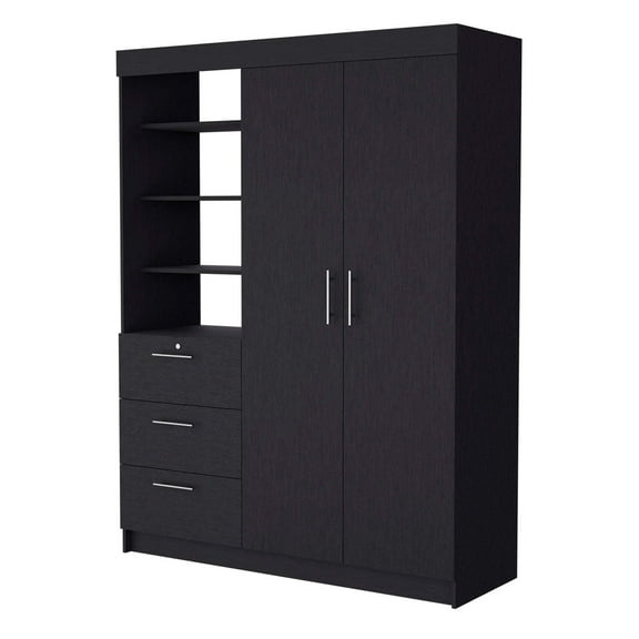 Newboti Furniture Black 3-Drawer Armoire 22279