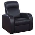 thumbnail image 1 of Newboti Furniture Black Upholstered Recliner with Cup Holder 22880, 1 of 9