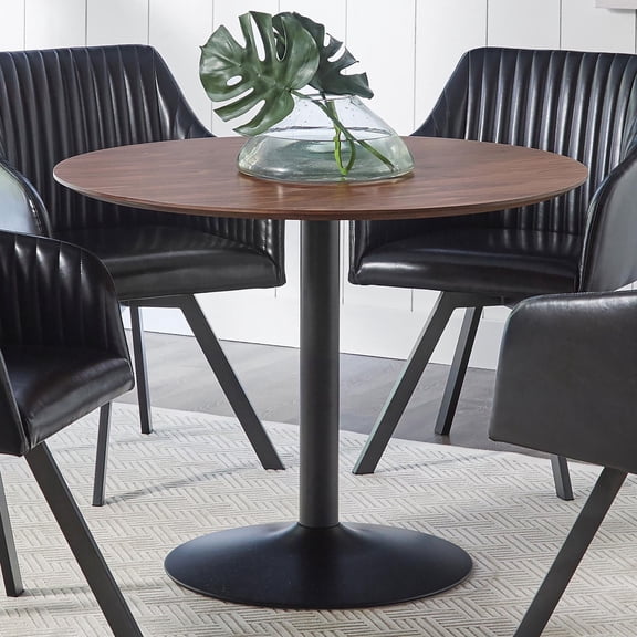 Newboti Furniture Brown And Black Round Dining Table 5387