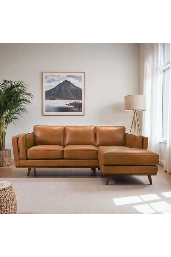 Chase Genuine Leather Sectional Right Facing BN.5057