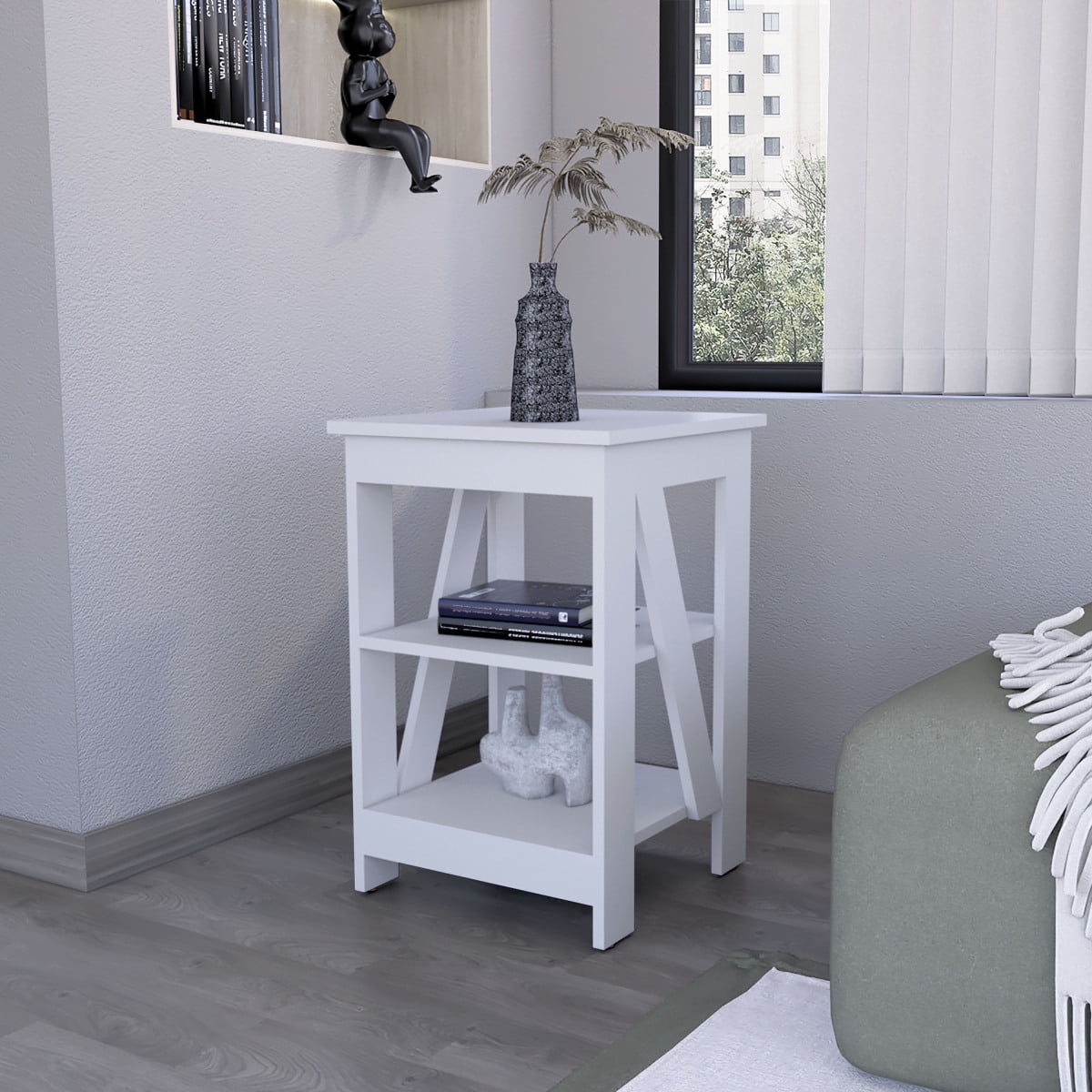 Newboti Furniture Clio Auxiliary Table, with two shelves BN.8673 ...