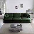 thumbnail image 1 of Newboti Furniture Comfortable Deep Seat Reversible Modular 6 Seater Sectional Super Soft Sofa U Shaped Sectional Couch with 3 Ottomans, 3 Toss Pillows and 2 Arm Pillows 86752, 1 of 17