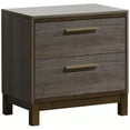 thumbnail image 1 of Newboti Furniture Contemporary 1pc Nightstand Two Tone Antique Gray Bedroom Furniture Nightstand Center Metal Glides Brass Bar Pulls 04756, 1 of 8