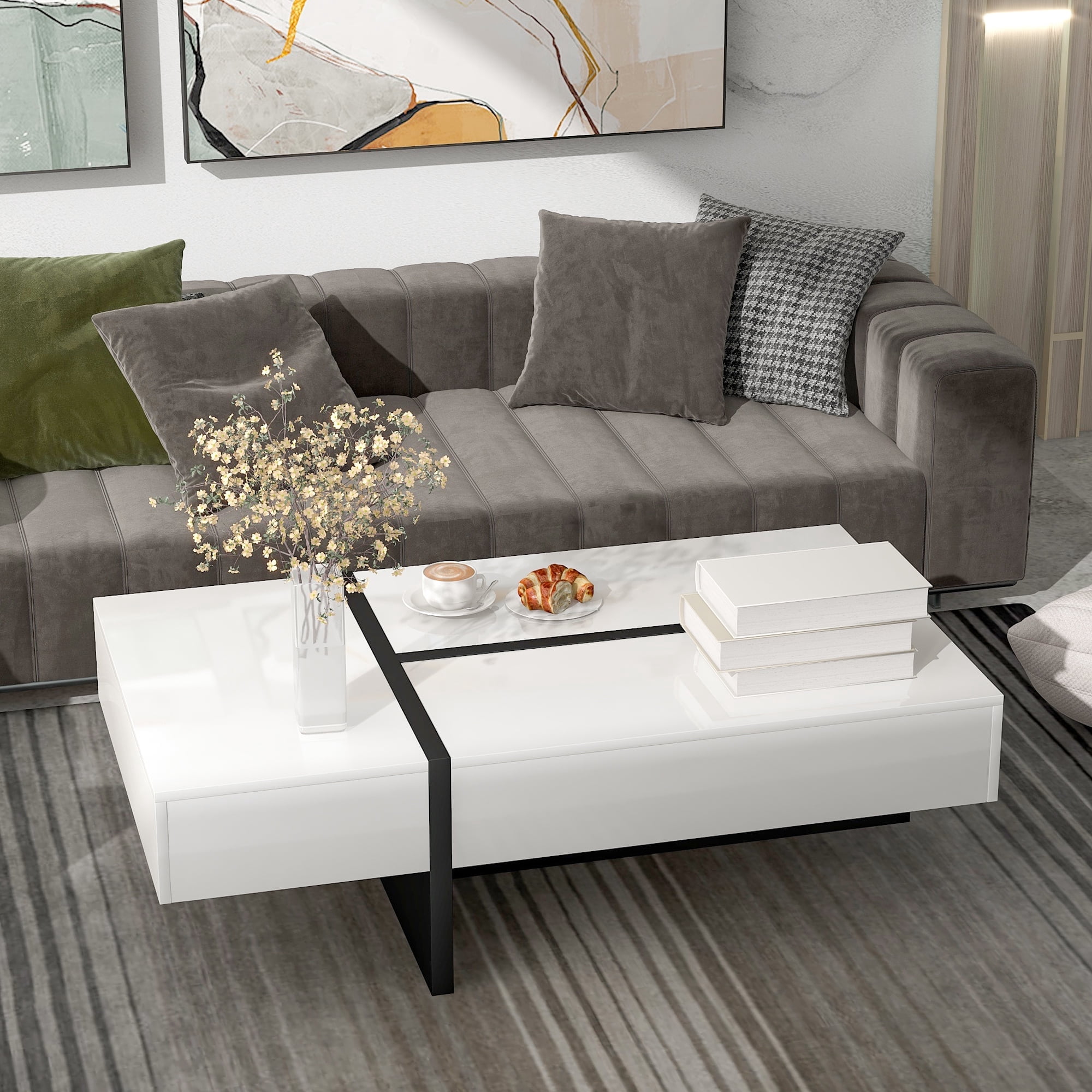 Newboti Furniture Contemporary Rectangle Design Living Room Furniture ...