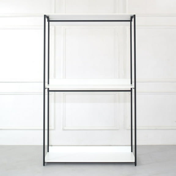 Newboti Furniture Fiona 47" Wood and Metal Walk-in Closet with One Shelf 17176