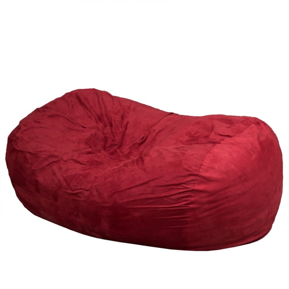 Newboti Furniture Firefly 6.5 Foot Suede Cylindrical Bean Bag, Red BN.1517