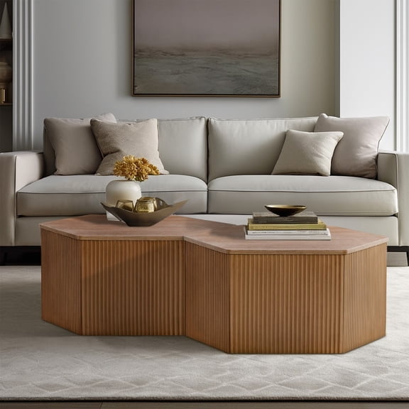 Newboti Furniture Fluted Hexagon Coffee Table 15462