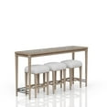 thumbnail image 1 of Newboti Furniture Frosted Glass Console Table With 3 Stools 1829, 1 of 8