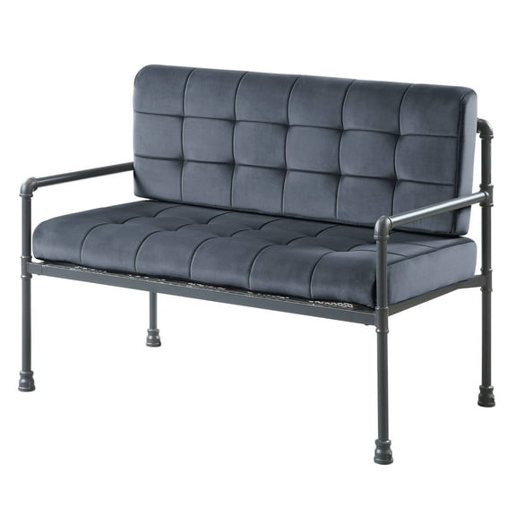 Newboti Furniture Grey and Sandy Grey Loveseat with Loose Back 25072