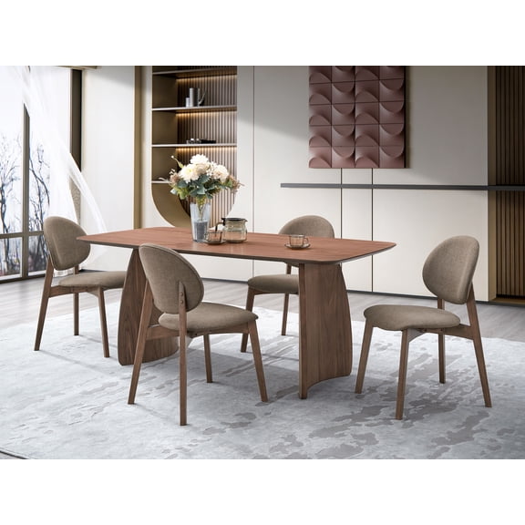 Newboti Furniture Hadasa Walnut Finish Dining Table 0007