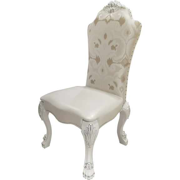 Newboti Furniture Ivory And Bone White Side Chair With Claw Legs (Set Of 2) 1549