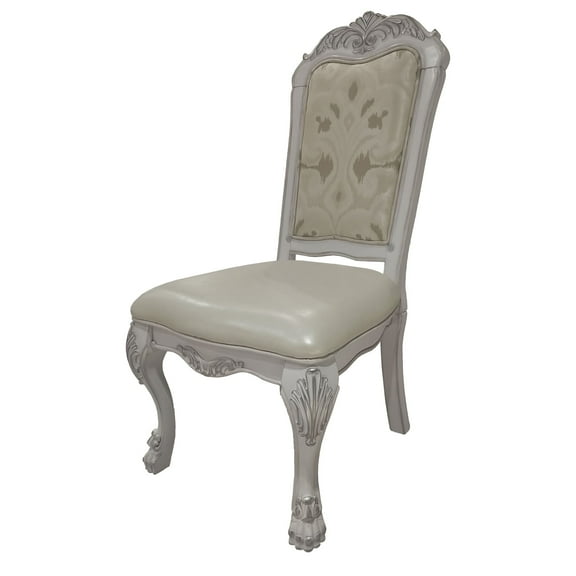 Newboti Furniture Ivory And Bone White Tufted Side Chair (Set Of 2) 0924