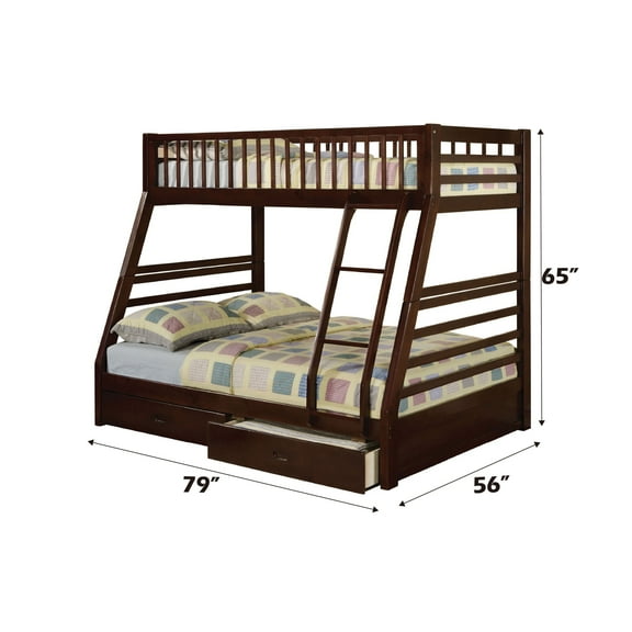 Newboti Furniture Jason Espresso Finish Twin/Full Bunk Bed 55546