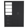 thumbnail image 1 of Newboti Furniture Kenya 2 Piece Bedroom Set, Armoire & Nightstand, Black 41171, 1 of 7