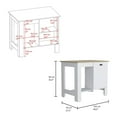 thumbnail image 1 of Newboti Furniture Kitchen island Shoproni, One Drawer, White Finish 41621, 1 of 6