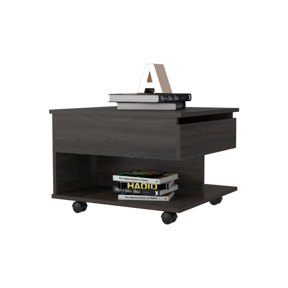 Newboti Furniture Lift Top Coffee Table Mercuri, Casters, Carbon Espresso Finish 41829