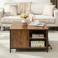 thumbnail image 1 of Newboti Furniture Lift Top Coffee Table, Multi-Function Coffee Table with Hidden Compartment, Modern Lift Tabletop Dining Table for Living Room Reception/Home Office, Rustic Brown 04401, 1 of 6