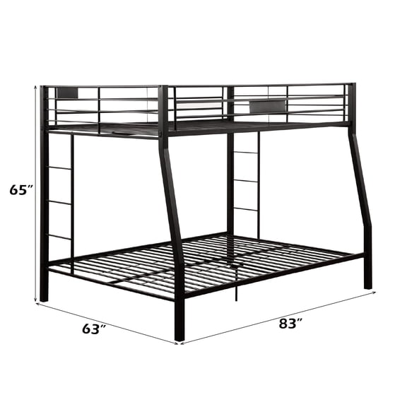 Newboti Furniture Limbra Sandy Black Finish Full XL/Queen Bunk Bed 29589