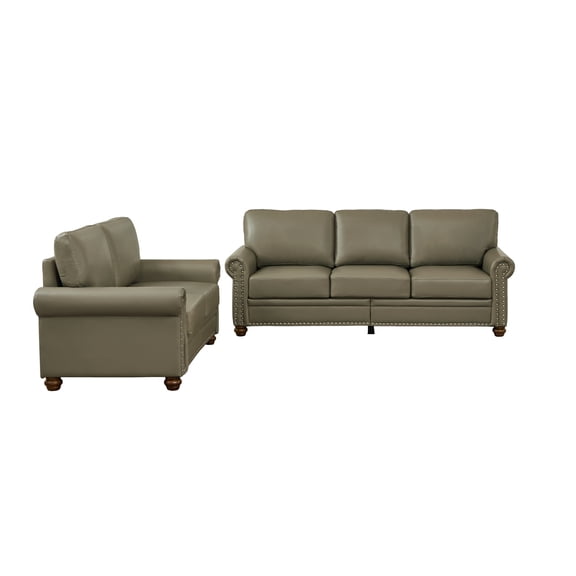 Newboti Furniture Living Room Sofa with Storage Sofa 2&3 Sectional Taupe Faux Leather 77972