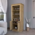 thumbnail image 1 of Newboti Furniture Macadamia 4-Built In Wine Rack Bar Cabinet 26017, 1 of 8